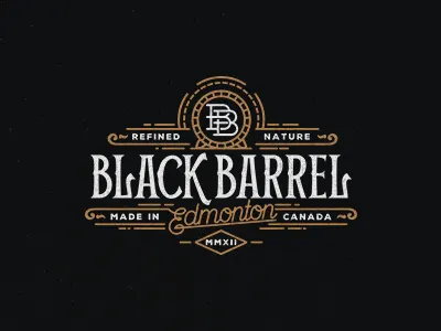 Black Barrel barrel logo old vintage