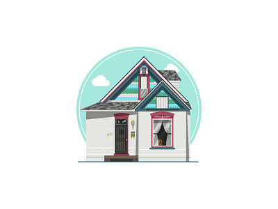 House 2d architecture house illustration vector