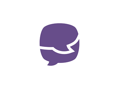 Logomark bubble chat logo mark simple talk