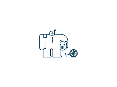 Birthday Entertainer bear entertainer failure illustration shit unicycle worst