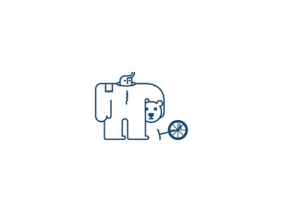 Birthday Entertainer bear entertainer failure illustration shit unicycle worst