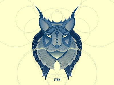 Lynx animal cat geometry illustration illustrator lynx skillshare texture vector