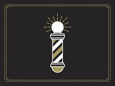 Barber Pole art deco barber barber pole branding environmental logo signage vintage