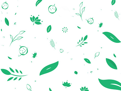 Organic Pattern floral green illustrator pattern vector wallpaper