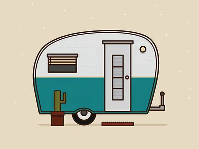 Camp Tramp camp drawn illustration line