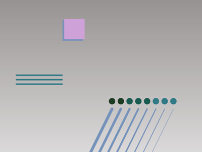 Number Five art box circle composition gradient practice study