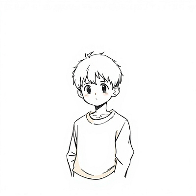 Minimalist Anime Boy Sketch animation