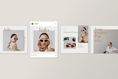 Halo - Instagram Templates digital ads dynamic ads graphic design instagram templates minimalist design social media social media templates templates