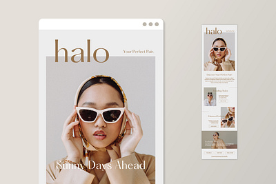 Halo - E-Newsletter Template digital marketing e blast template e newsletter template email campaign email marketing email templates enews design graphic design minimalist email template