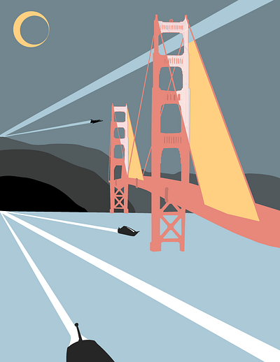 Golden Gate background design graphic graphic design illustration phone sanfran sanfransisco