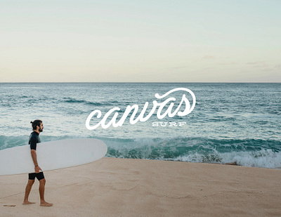 Canvas Surf branding surf shop design visual identity wordmark