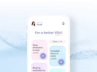 Ai meditation app design ai app ai meditation ai meditation app animation app app design app designer app developer brain app fitness app health app meditation meditation app mental health mental health app mindfulness mindfulness app self help self help app ui animation