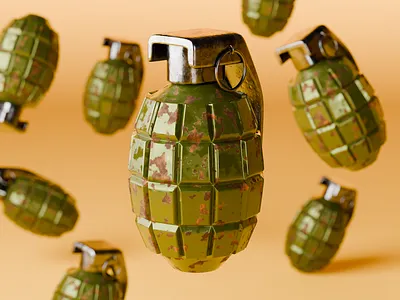 3D Model of a Fake Grenade ( Gaming Asset ). 3d animation graphic design motion graphics