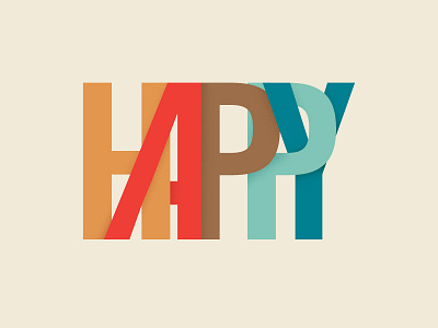 Happy birthday color happy birthday retro type typography