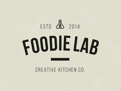Foodie Lab (logo) brand branding creative kitchen dish food foodie foodie lab foodielab hipster lab logo symbol