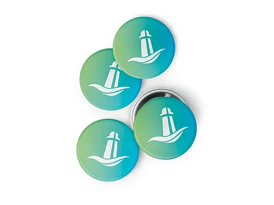 Lincoln City Church Pins buttons church lincoln city logomark pins