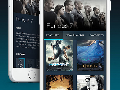 Movie Monster UI app ios movies showtimes tickets trailers ui