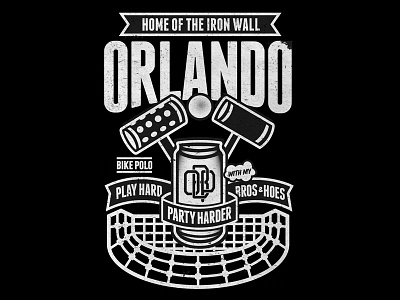 Orlando Bike Polo illustration illustrator type vector