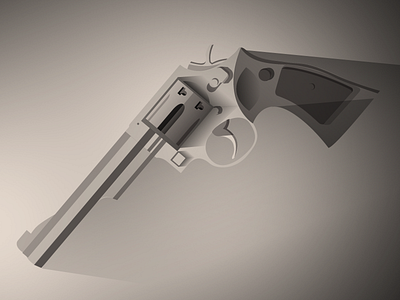 S&W firearm gun illustration pistol revolver