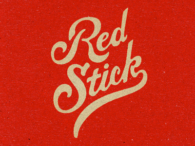 Red Stick baton rouge lettering red stick