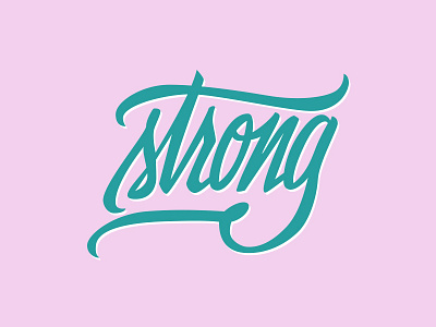 Strong handlettering lettering vector