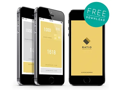 RATIO - Golden ratio & Silver ratio Calculator - app calculator design flat free golden ratio ios silver ratio ui ux