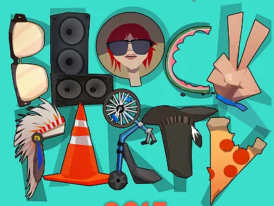 BLOCK PARTY gig illustration party