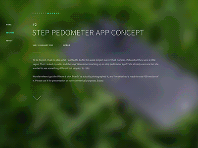 Scroll to Reveal design minimal modern scroll ui ux web