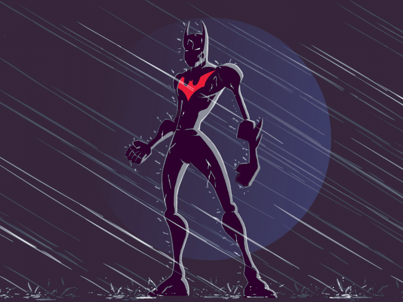 Batman Beyond The Rain animation batman beyond character comic dc frame frame by frame illustration night rain