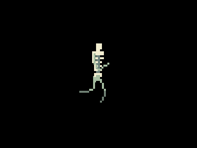 Skeleton Walk Cycle animation gamejam pixelart