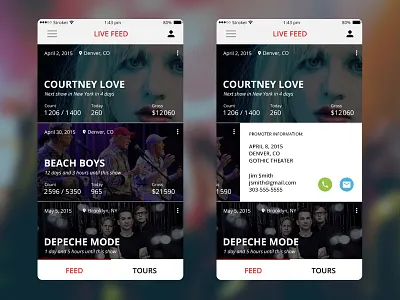 Tour Feed App app feed ios live music show tickets tour