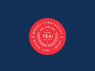 An Award award badge futura seal stamp