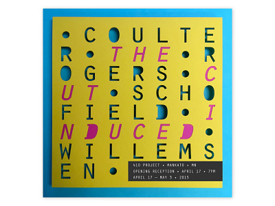 The Cut Induced Promo exhibition laser monospace orator std typography