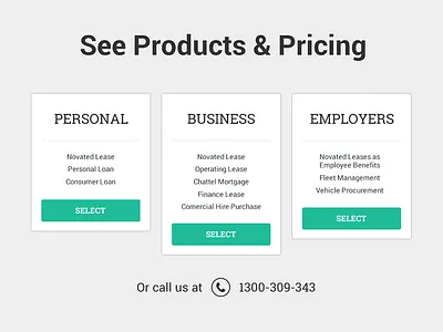Product & Pricing app clean mobile pricing responsive simple ui ux website