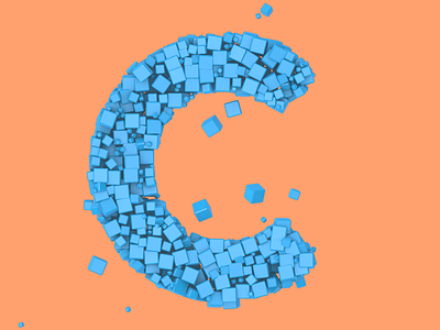 C block blocks blocky c cubes letter