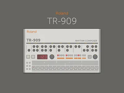 TR-909 100 days project drum machine roland synth tr 909