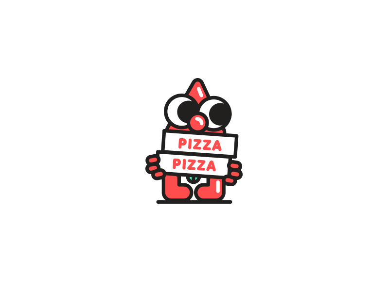 PIZZA PIZZA animated gif brand character cute gif happy illustration pizza streetwear