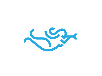 Mermaid blue boat branding fish logo mermaid sea tail yacht