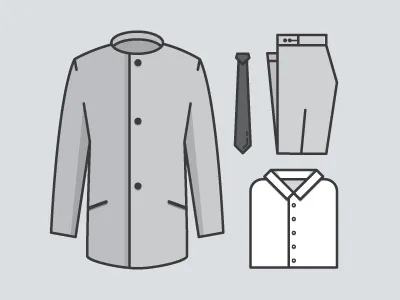 Clothes 2 apparel clothes illustration jacket pants shirt suit tie vector