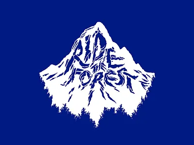 Ride The Forest illustration lettering t shirt