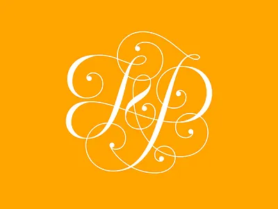 J&P Monogram lettering monogram script wedding