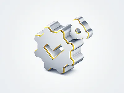 Settings icon gold icon metal settings