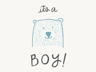 Special announcement baby design illustration lettering