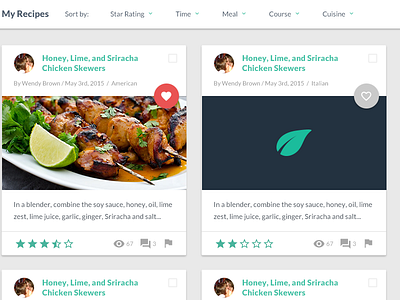 Material Design Recipe Cards box food material design recipes share