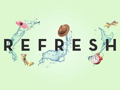 Shopping Center Creative Campaign advertising campaign bowtie clock hat high heel photo manipulation popsicle shopping summer water