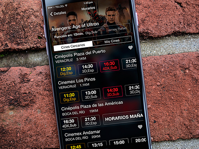 Movie Theater Showtimes app avengers cinema iphone movie movies showtime theater tickets