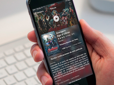 Movie Information app avengers cinema cinemas gui iphone movie movies theater tickets ui