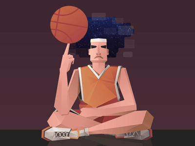 The Dribbbler basket debut first shot illustration invitation thanks