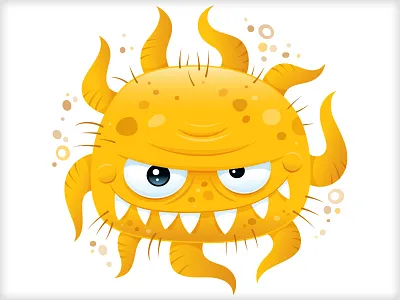Germ character germ monster vector virus vonster