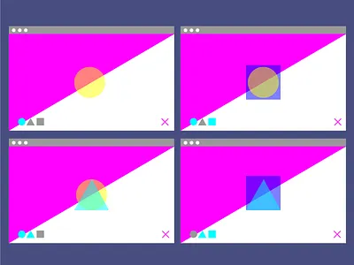OAM site colors geometry layered colors mock up ui ux visual visual composition website